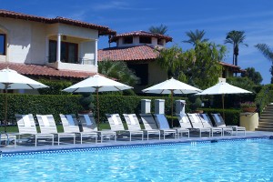 Pool with loungers